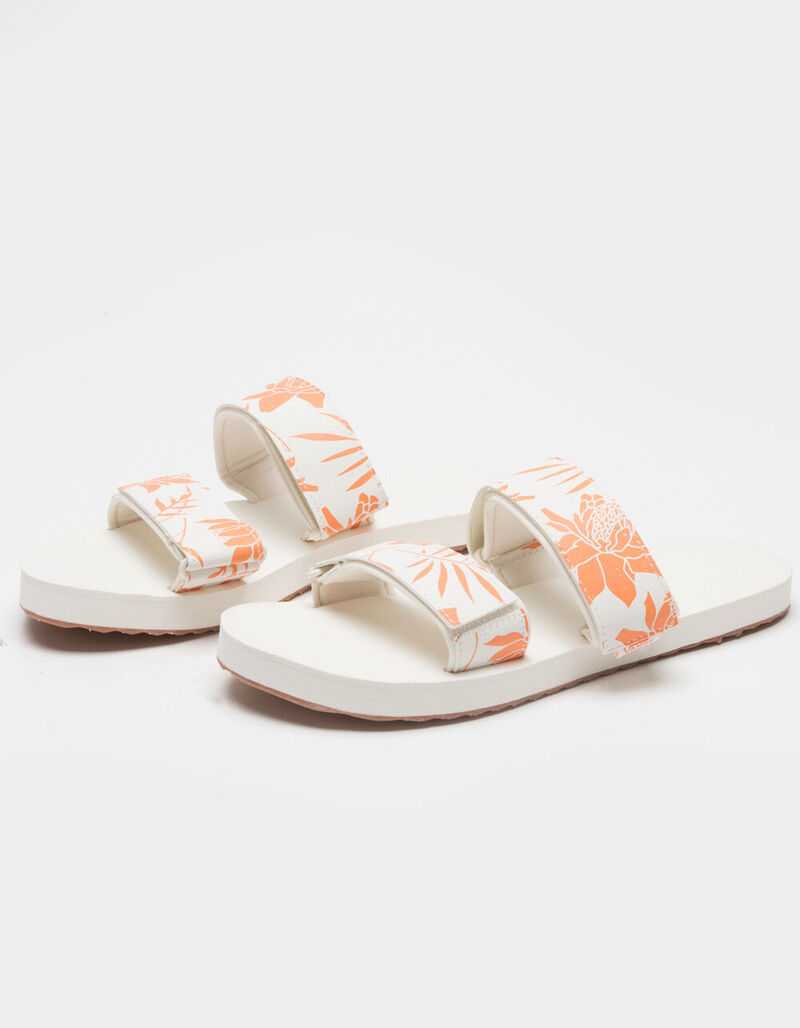 VANS Island Floral Cayucas Womens Slide Sandals - CREAM - 389249151