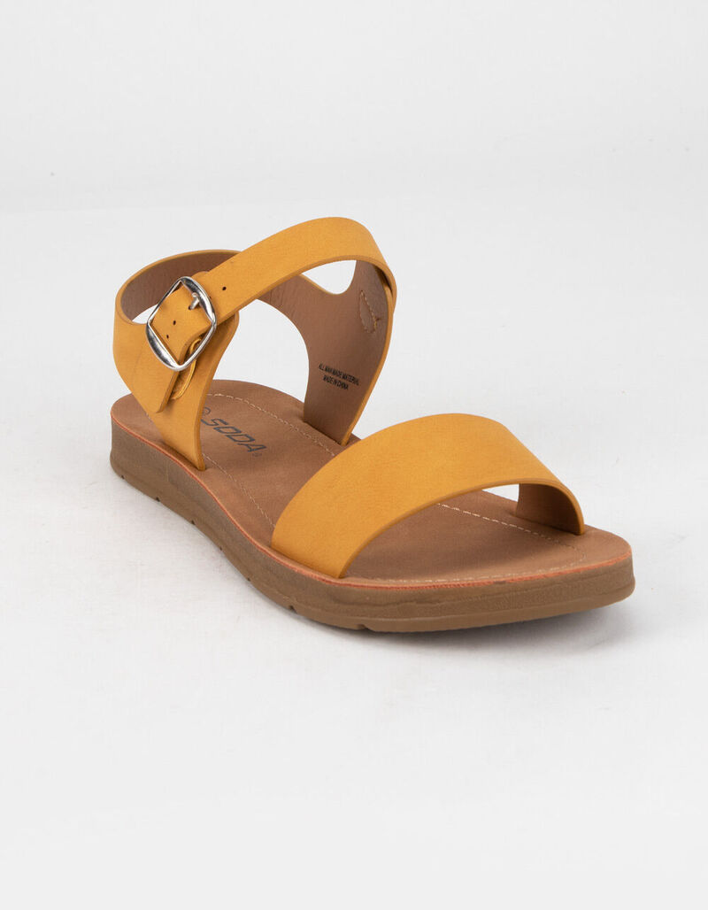 SODA Comfort Ankle Womens Mustard Sandals - MUSTA - 373218620