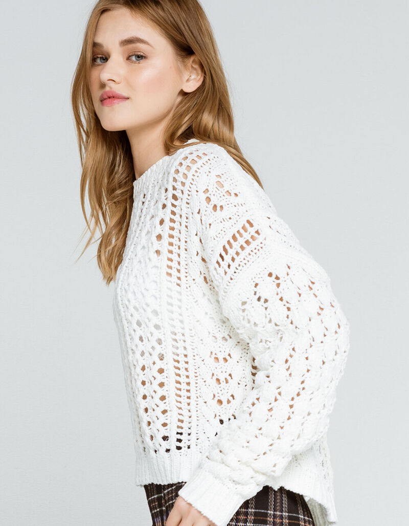 VOLCOM Wish Net Womens Sweater - WHITE - 368141150