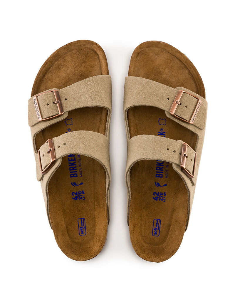 BIRKENSTOCK Arizona Soft Footbed Womens Taupe Sandals - TAUPE - 385255413