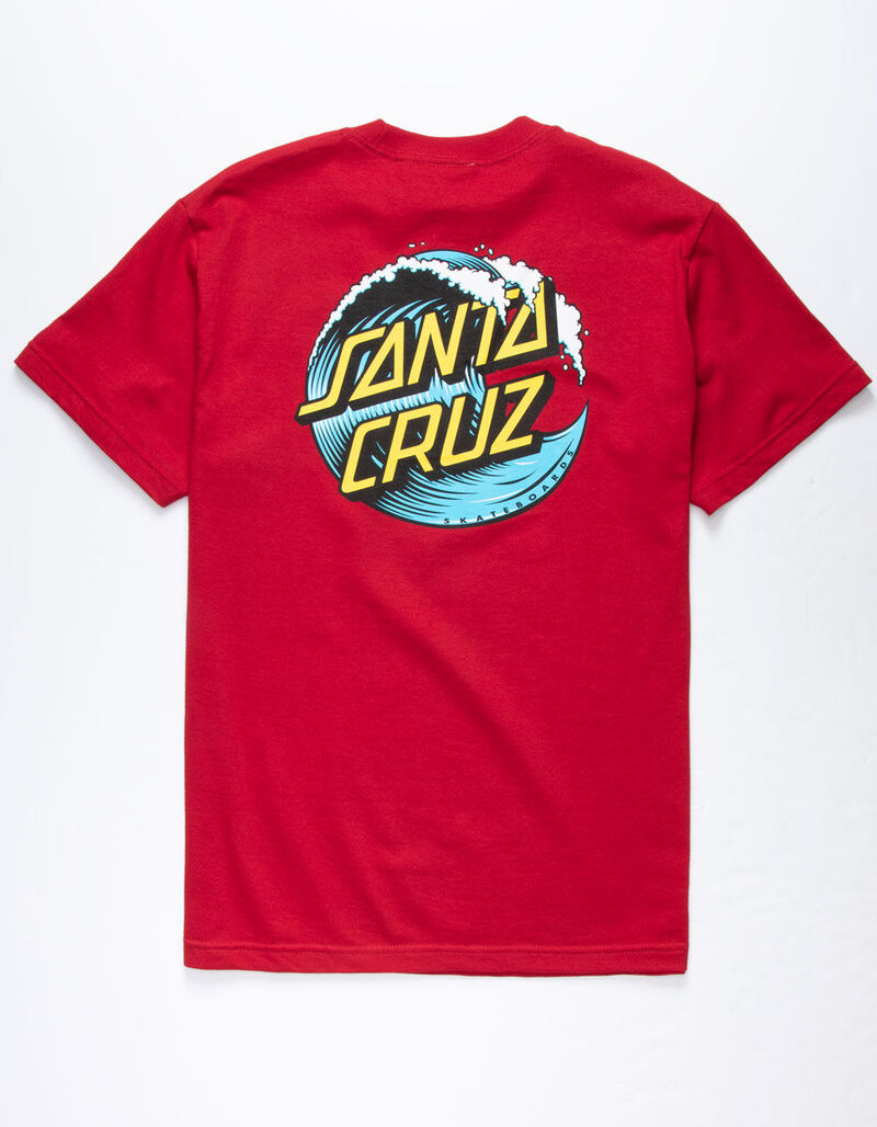 SANTA CRUZ Wave Dot Mens T-Shirt - RED - 363140300
