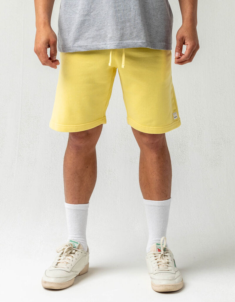 RSQ Fleece Mens Light Yellow Sweat Shorts - LTYEL - 401392610