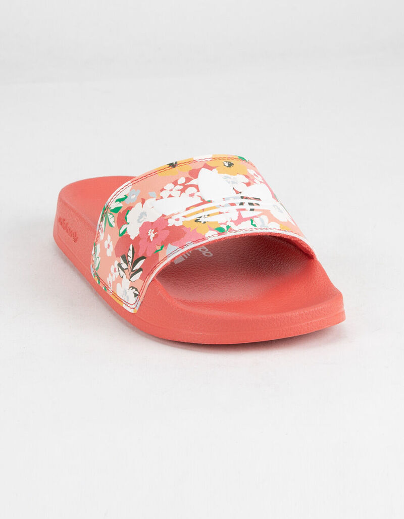 ADIDAS Adilette Lite Floral Girls Slide Sandals - PINK - 384493350