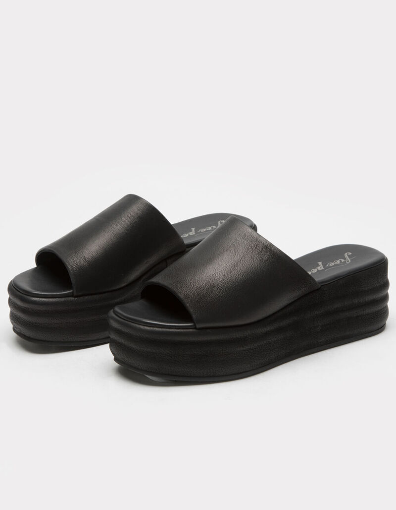 FREE PEOPLE Harbor Womens Black Flatform Sandals - BLACK - 408151100