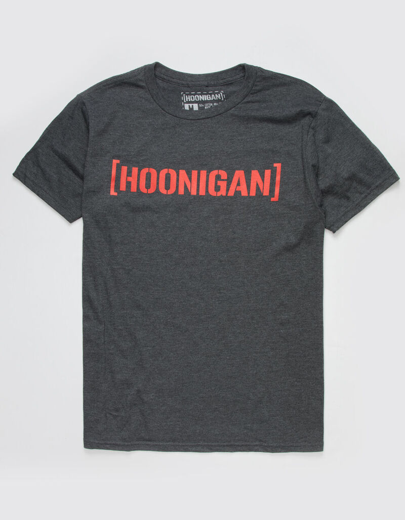 HOONIGAN Bracket Logo Mens Charcoal T-Shirt - CHARC - 304401110