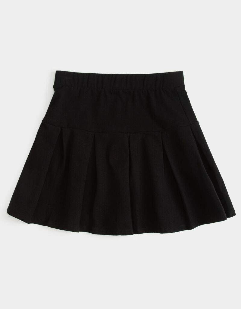 FULL TILT Solid Drop Pleat Girls Black Tennis Skirt - BLACK - 406556100