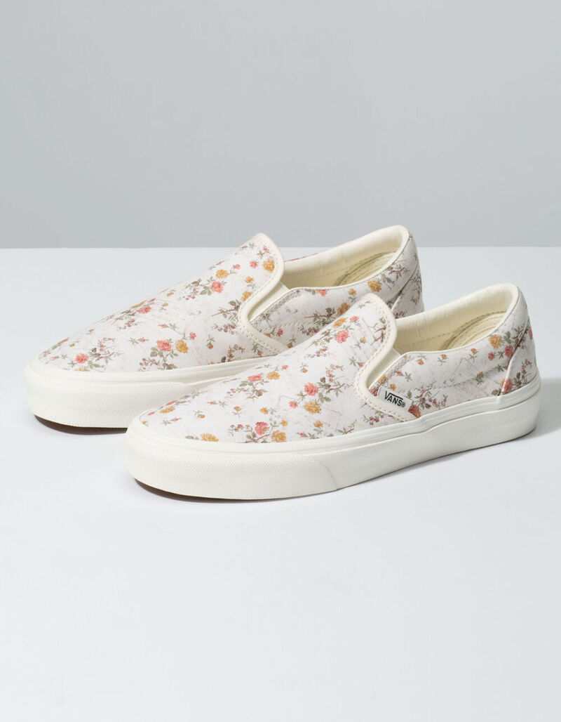 VANS Vintage Slip-On Floral & Marshmallow Womens Shoes - WHTCO - 346316167