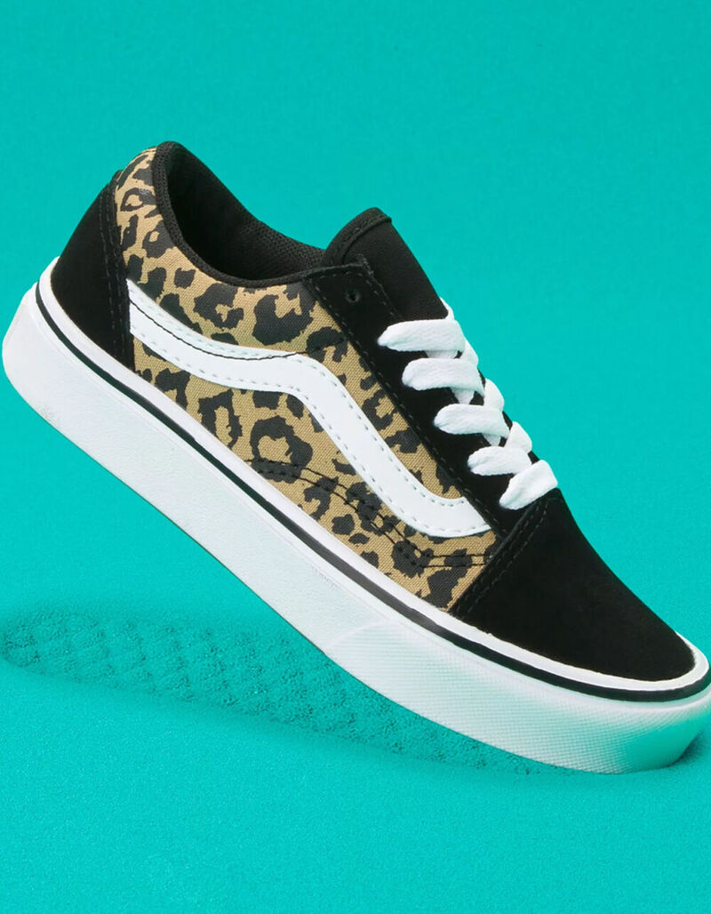 VANS Leopard ComfyCush Old Skool Kids Shoes - LEOPA - 373313435