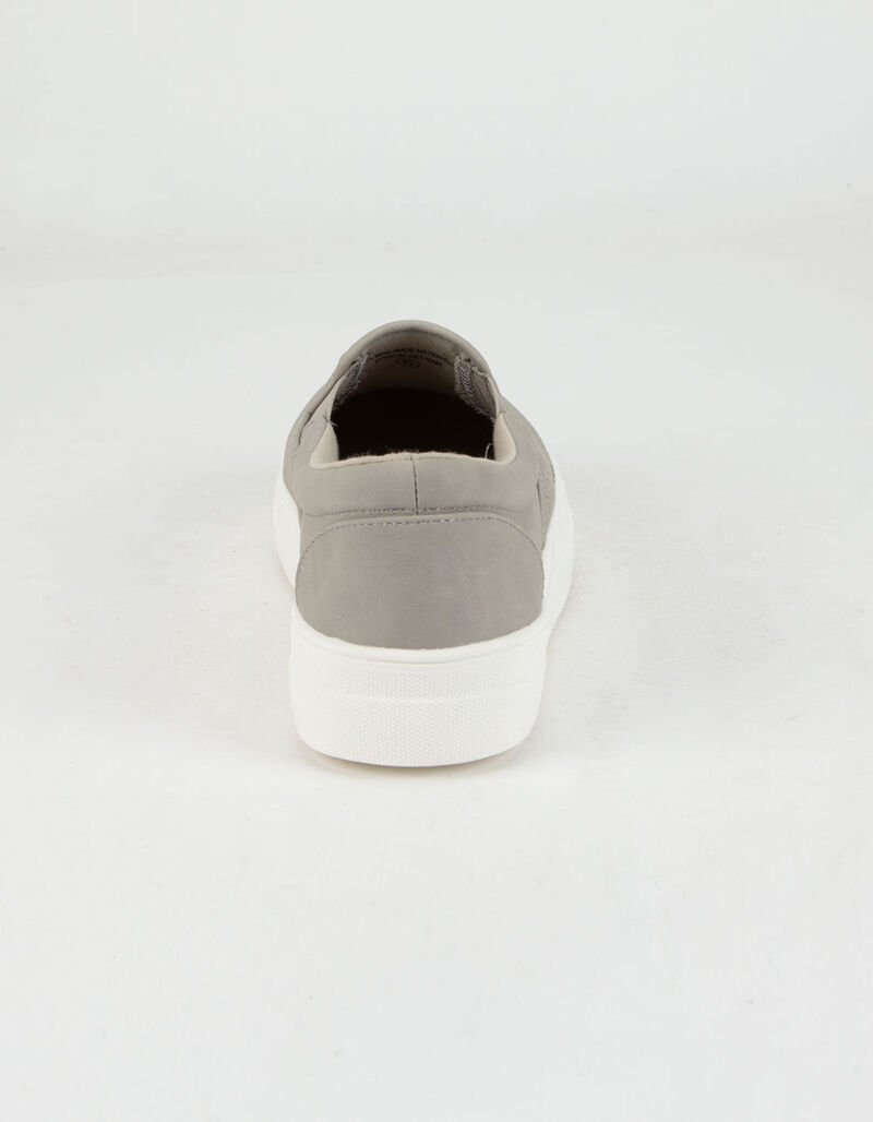 SODA Croft Platform Womens Gray Slip-On Sneakers - GRAY - 380936115