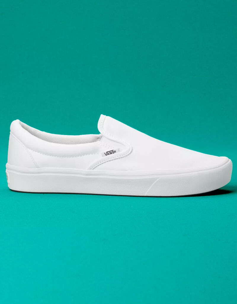 VANS ComfyCush Classic Slip-On True White Shoes - WHITE - 339757150