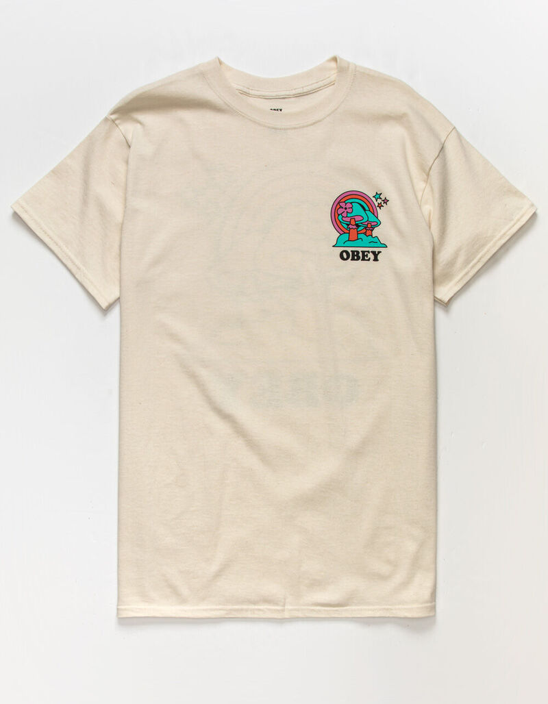 OBEY Wonderfully Weird Mens Natural T-Shirt - NATUR - 390790423