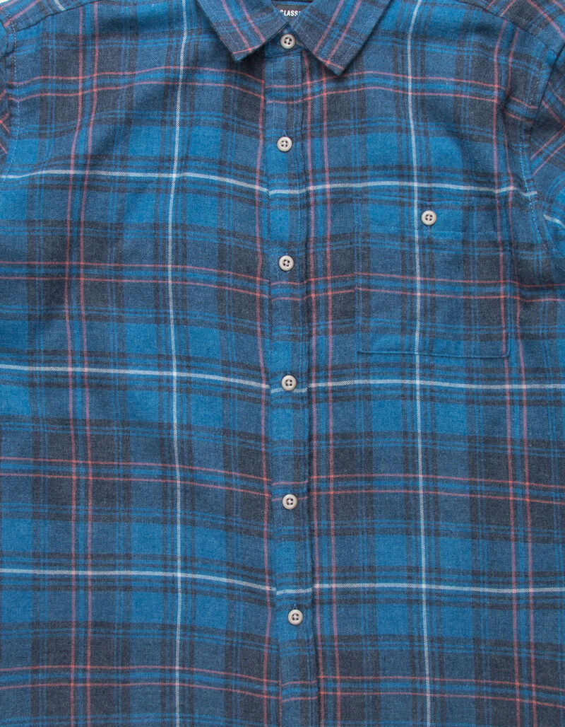 HURLEY Kurt Blue Mens Flannel Shirt - BLUE - 331047200