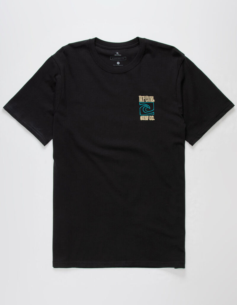 RIP CURL Keyline Mens T-Shirt - BLACK - 396043100