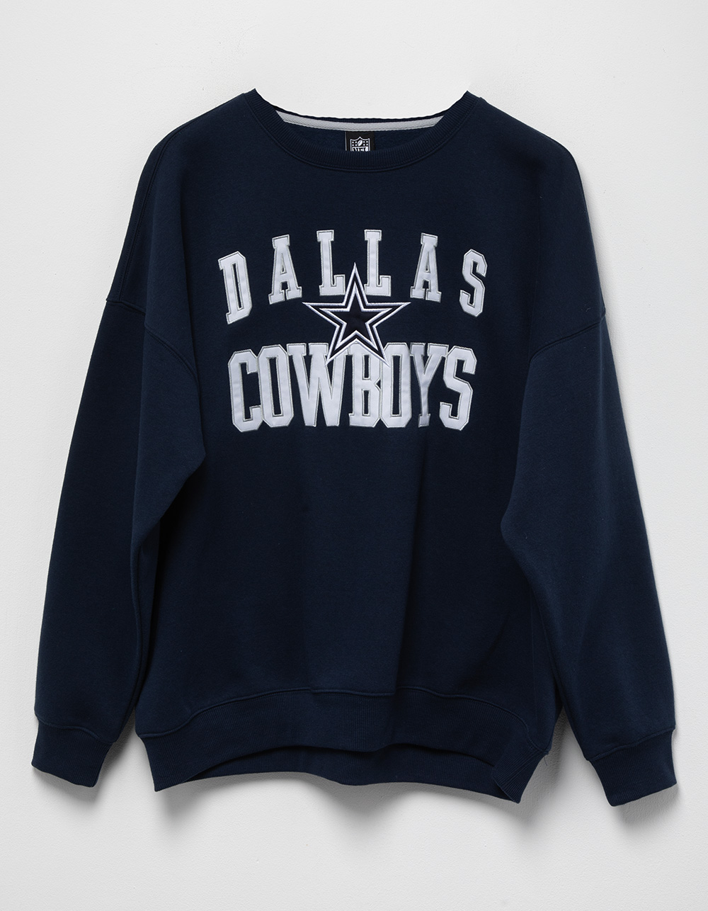 NFL Dallas Cowboys Embroidered Womens Crewneck Sweatshirt - NAVY