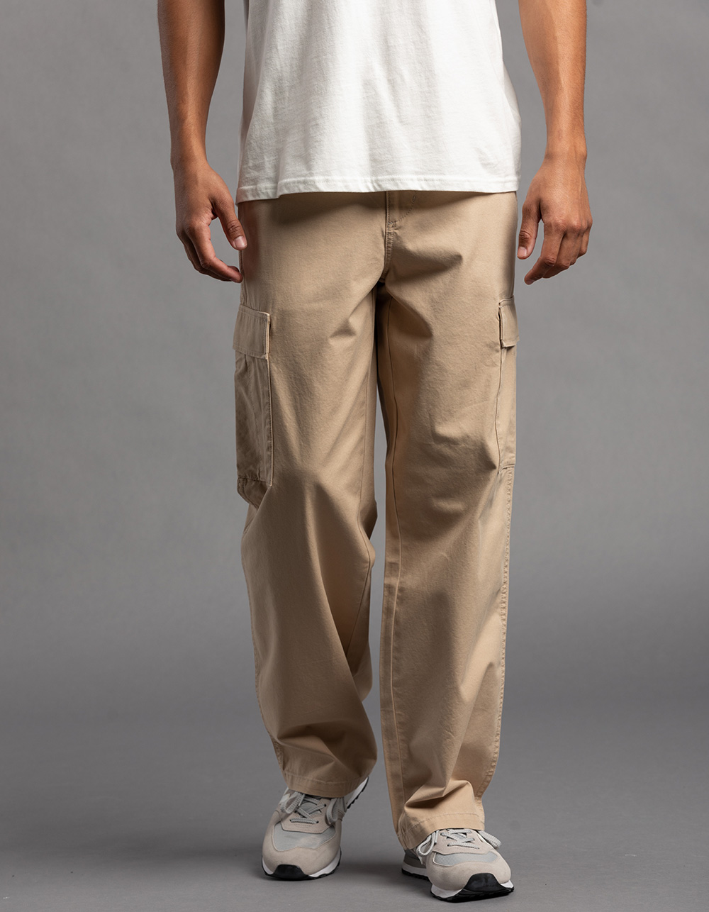 RSQ Mens Loose Cargo Pants - SAND