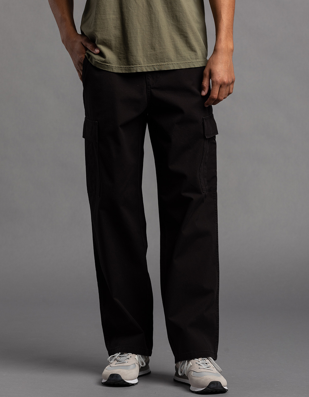 RSQ Mens Twill Utility Pants - WASHED BLACK