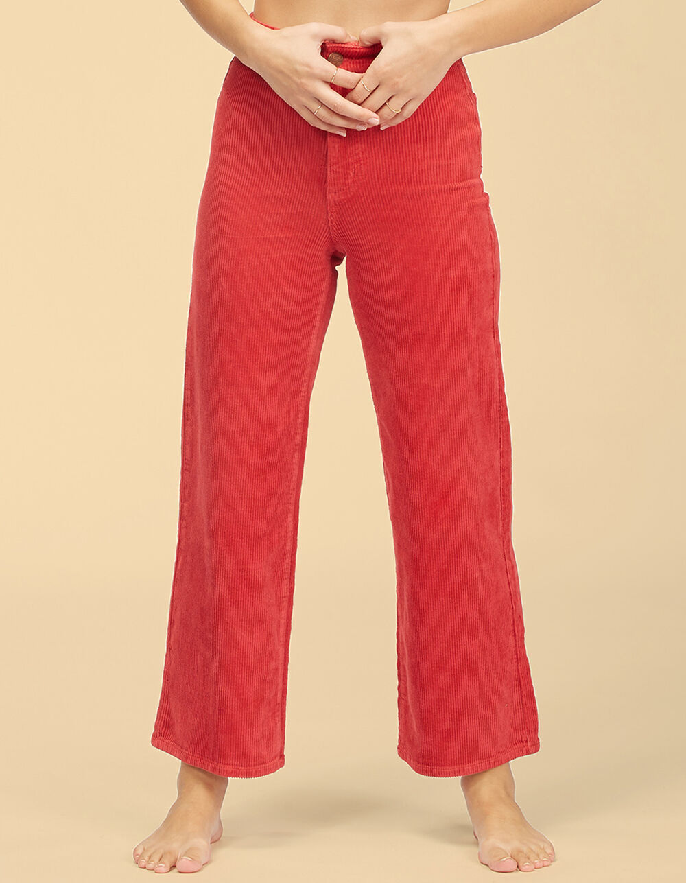 BILLABONG x Wrangler The Retro Womens Red Corduroy Pants - RED
