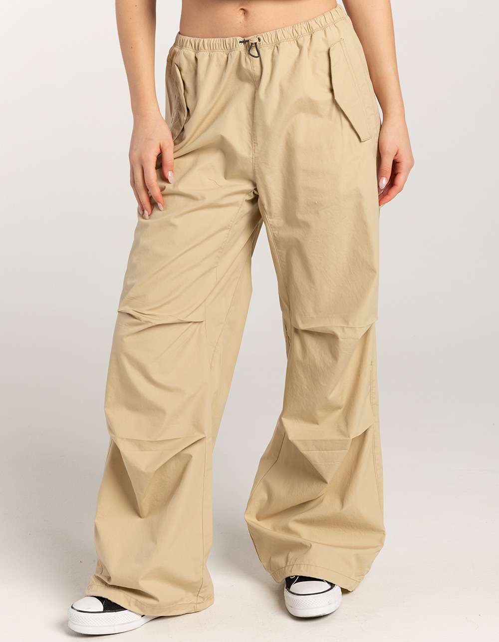  Parachute Pants for Girls Cargo Trousers Elastic Waist