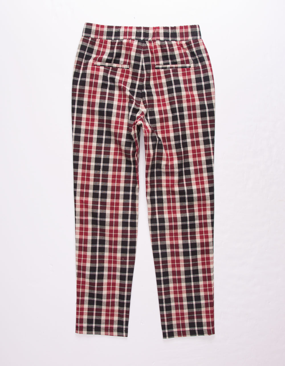 WHITE FAWN Plaid Stretch Girls Pants - BLK/RED | Tillys