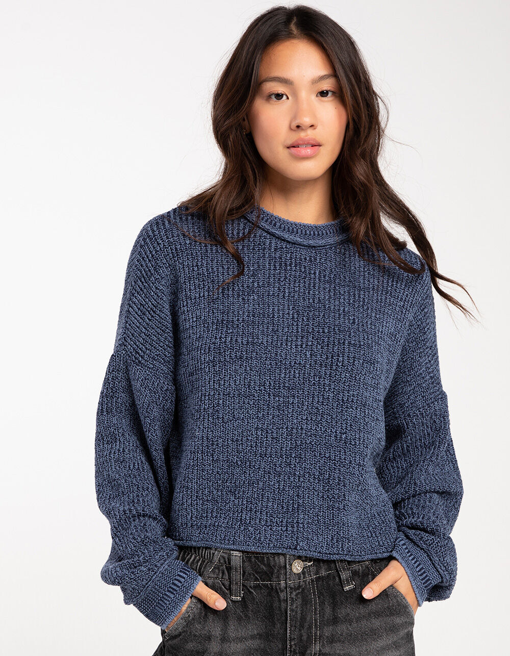 BDG Urban Outfitters Twist Slouch Womens Sweater - BLUE | Tillys