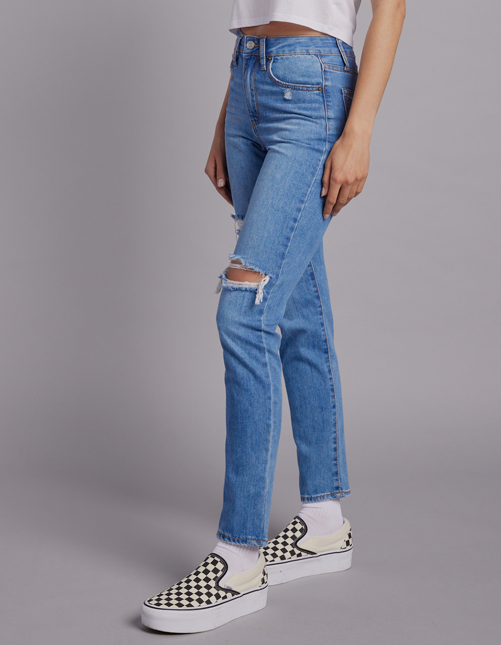 RSQ Womens Vintage Mom Jeans - MEDIUM WASH