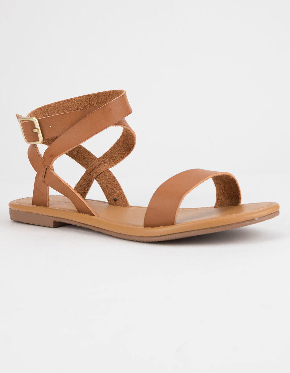 CITY CLASSIFIED Basic Ankle Wrap Womens Sandals - TAN | Tillys