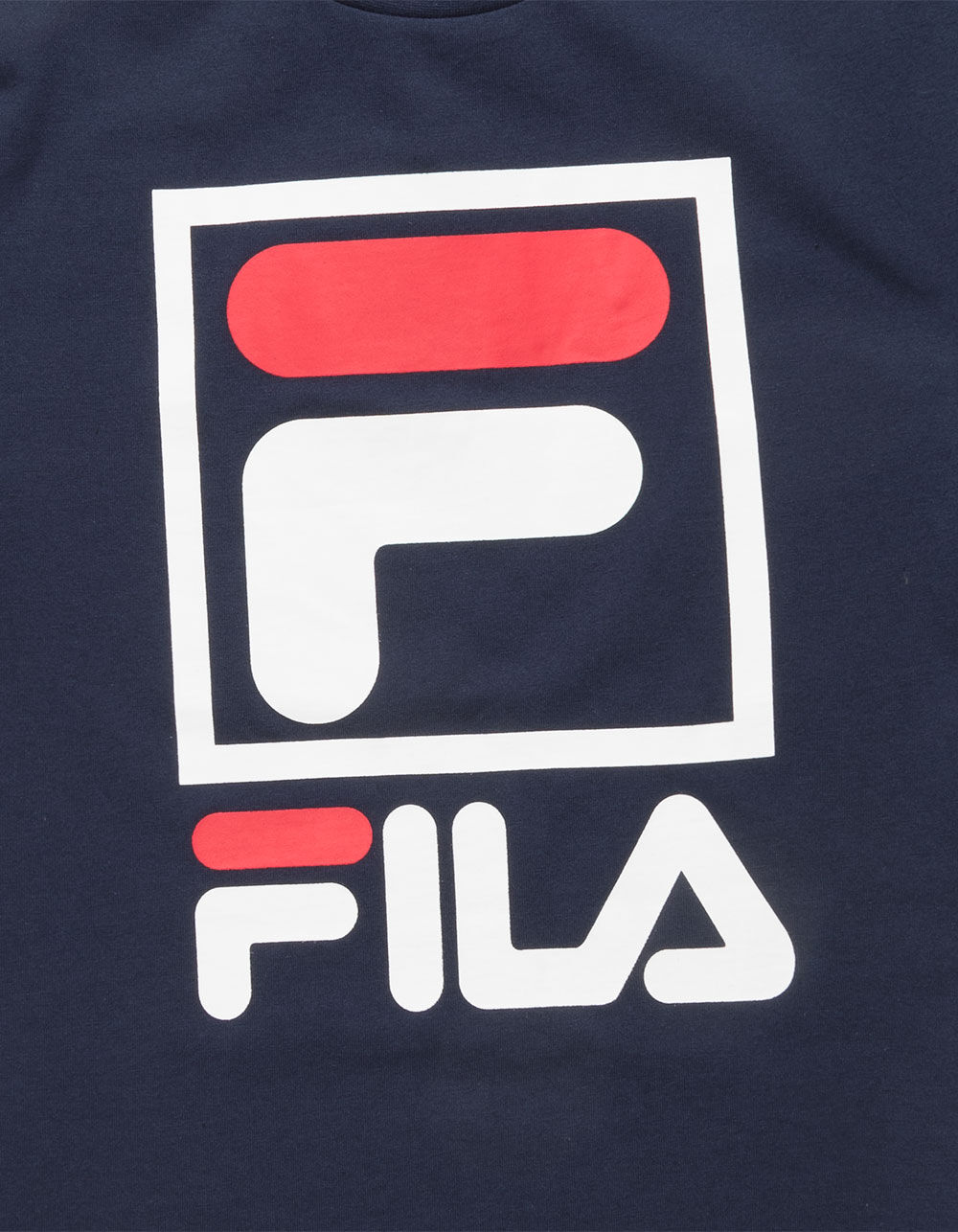 FILA Stacked Logo Navy Boys T-Shirt - NAVY | Tillys
