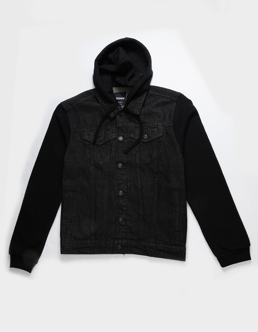 cotton Men black denim jacket hoodie For Mens at Rs 1100/piece in