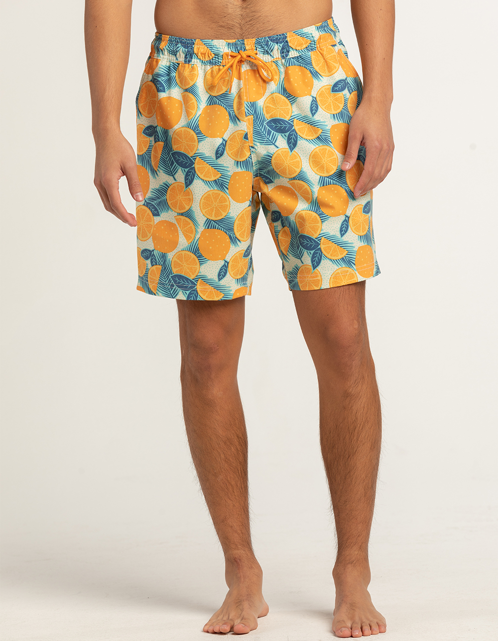 Laguna Mens 7 in. 2-in-1 Brief Classic Tropical Swim Shorts