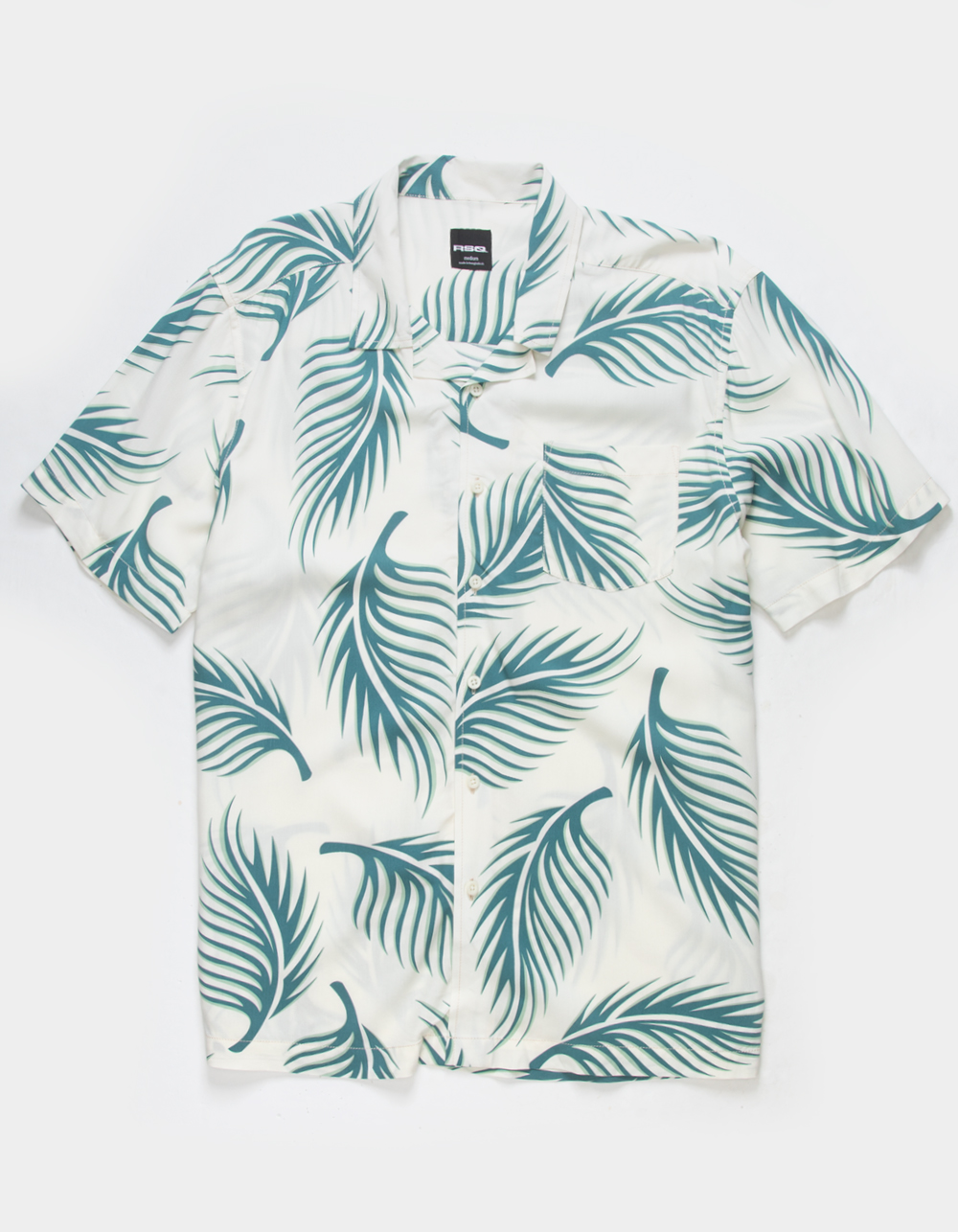 RSQ Mens Leaf Button Up Shirt - OFF WHITE | Tillys