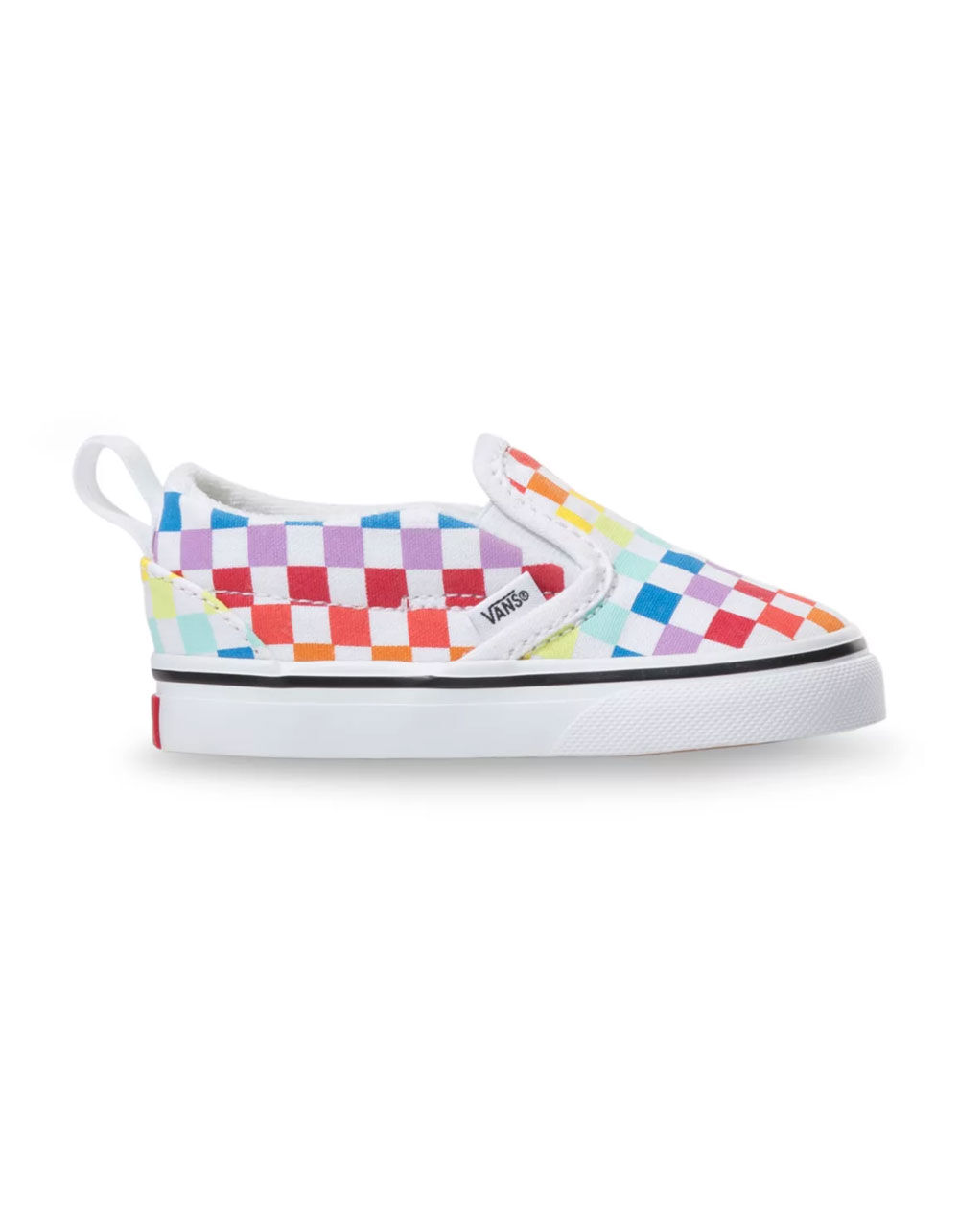 VANS Toddler Checkerboard Slip-On Velcro Shoes - RAINBOW CHECK | Tillys