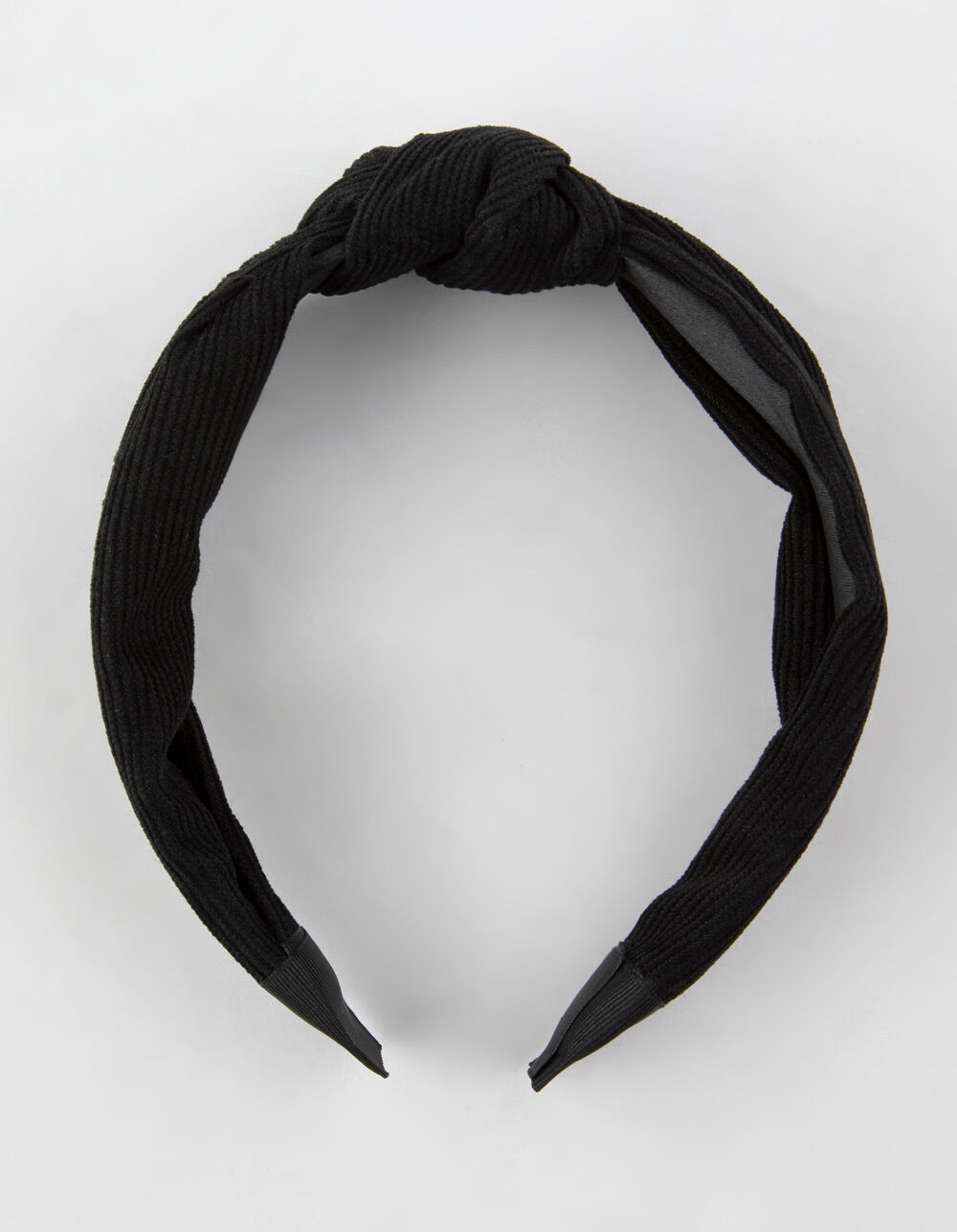 FULL TILT Ribbed Knot Headband - BLACK - H75350-4