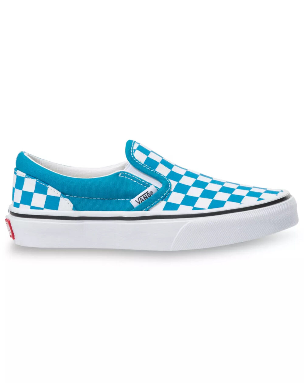 VANS Classic Checkerboard Slip-On Blue & White Kids Shoes - BLUE/WHITE ...