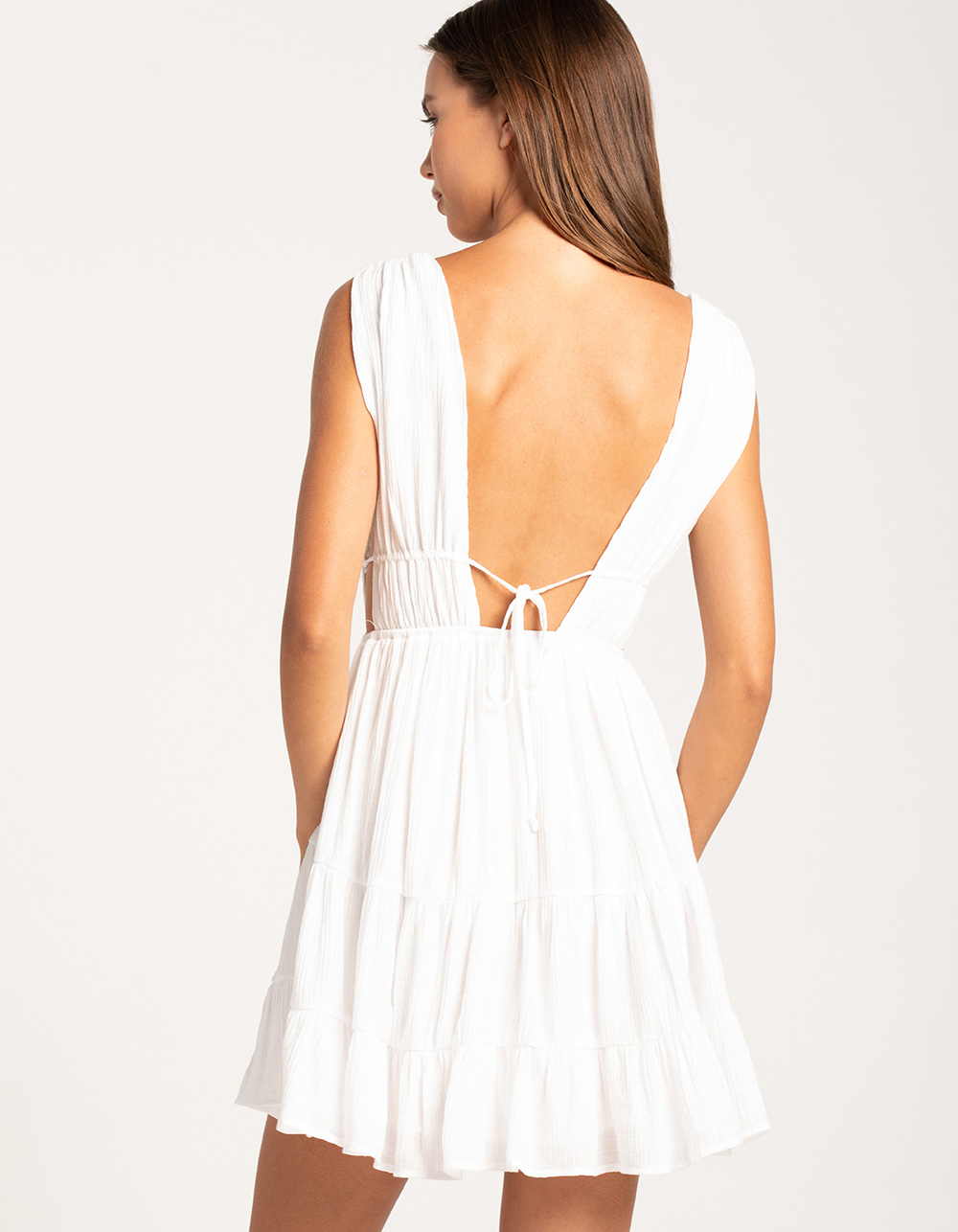CANDY - Dress Tillys Short LA | Womens COTTON Tiered WHITE