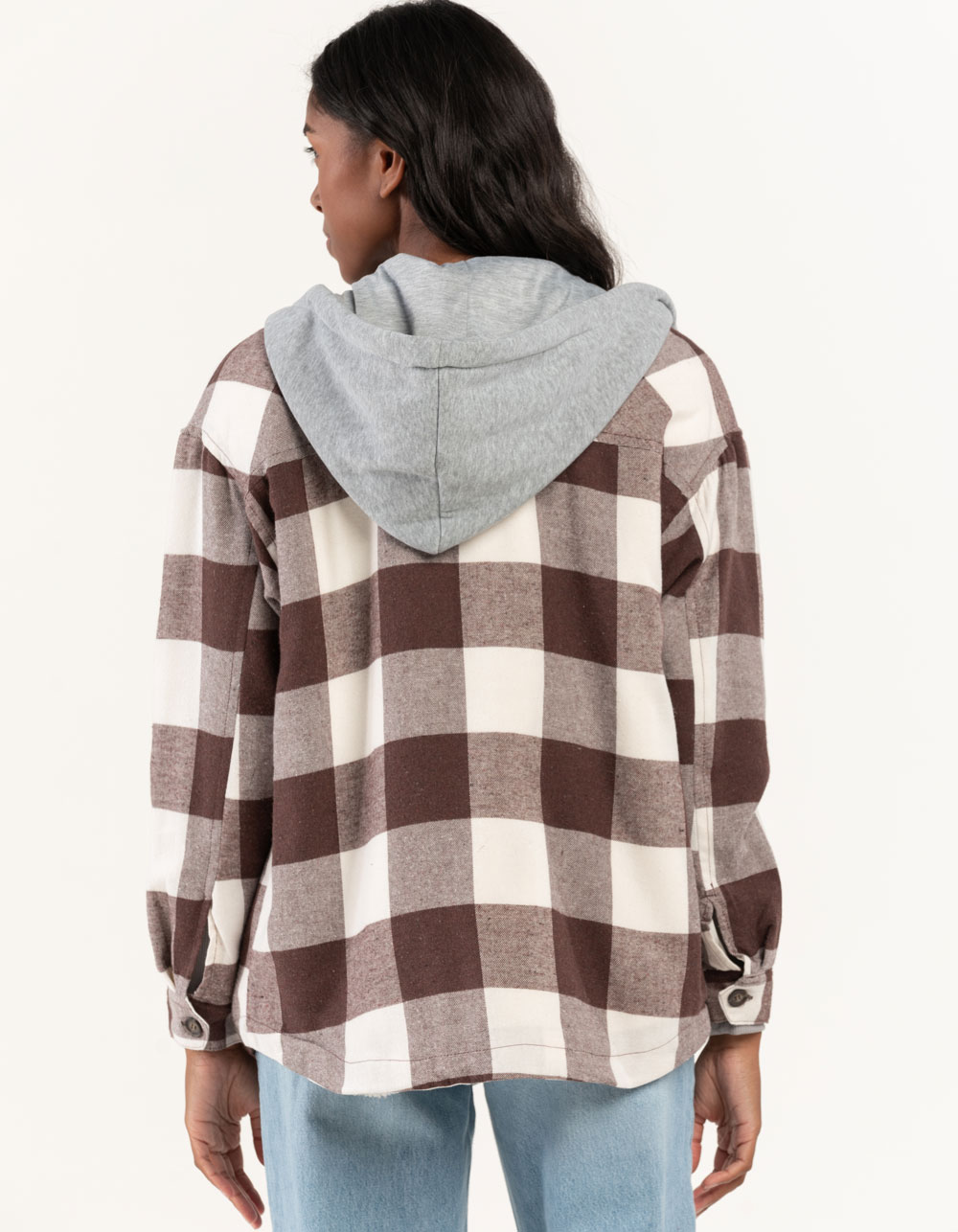 ASHLEY Sherpa Lined Womens Flannel - BROWN | Tillys