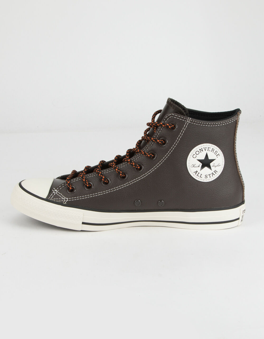 CONVERSE Tumbled Leather Chuck Taylor All Star High Top Shoes - BROWN ...