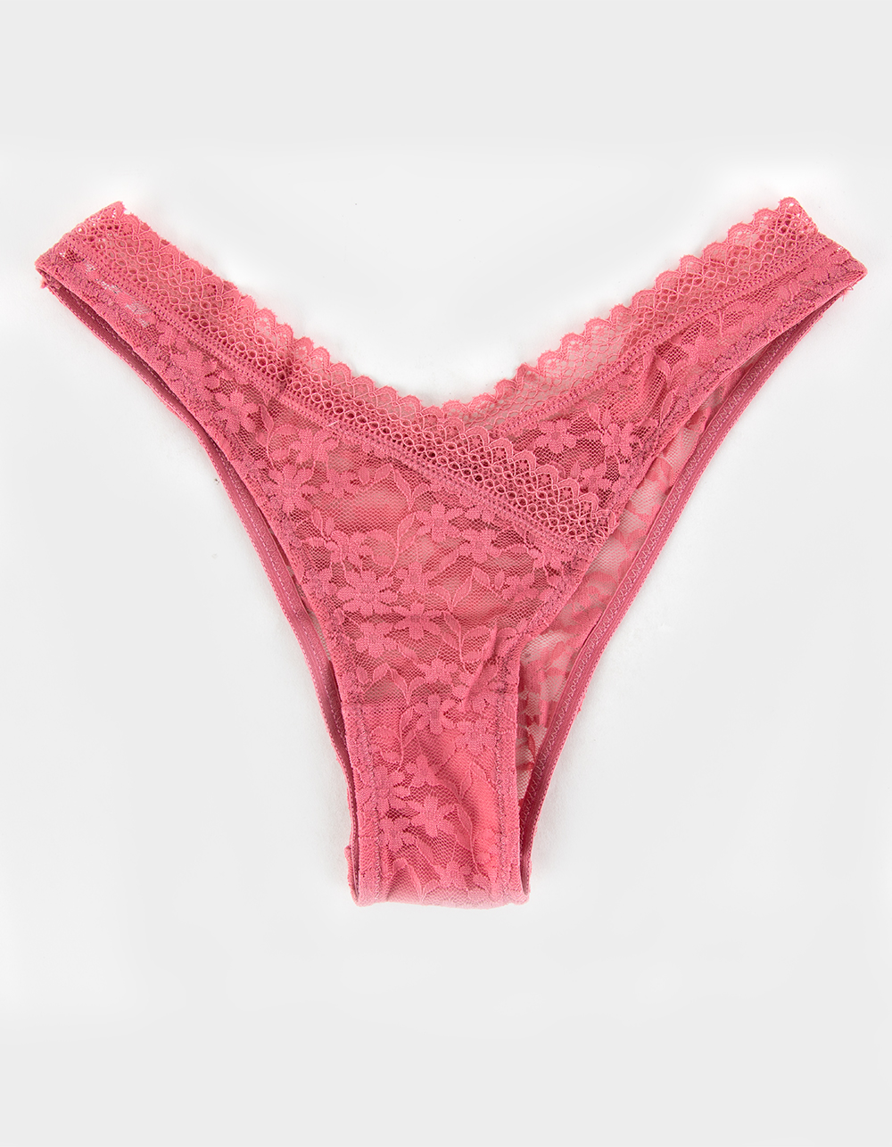 Buy women'secret Pink Ribbed Lace Boyshort Panty 2024 Online