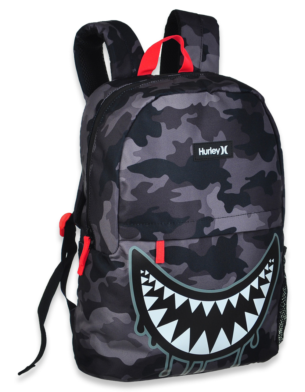 Hurley Shark Bite 18” Backpack Laptop Multicolored Check Padded