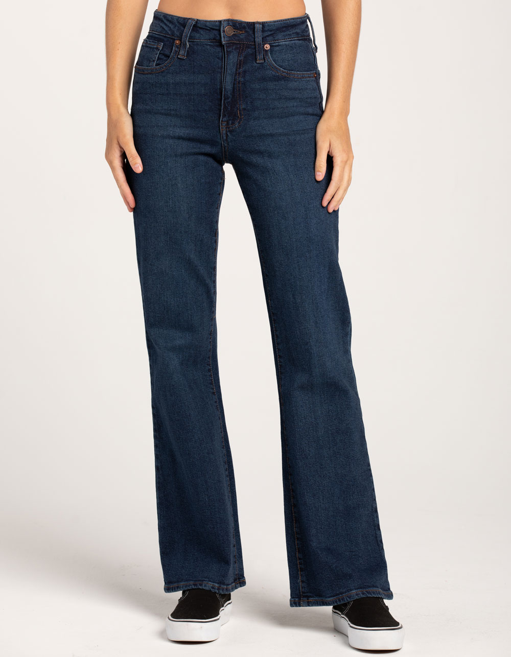 RSQ Womens High Rise Flare Jeans - DARK WASH