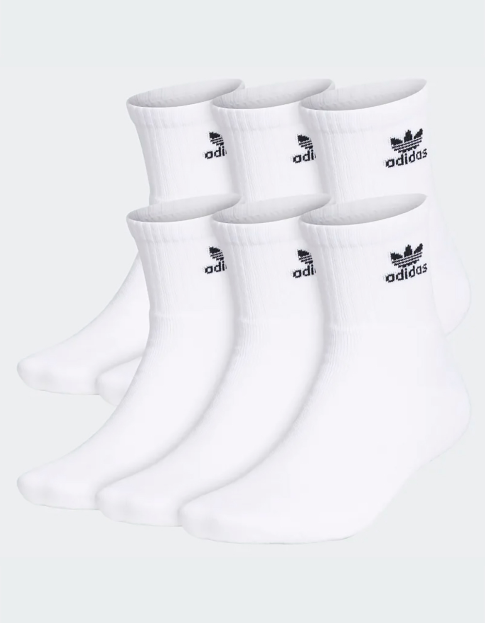 ADIDAS Originals 6 Pack Trefoil Mens Quarter Socks - WHITE | Tillys