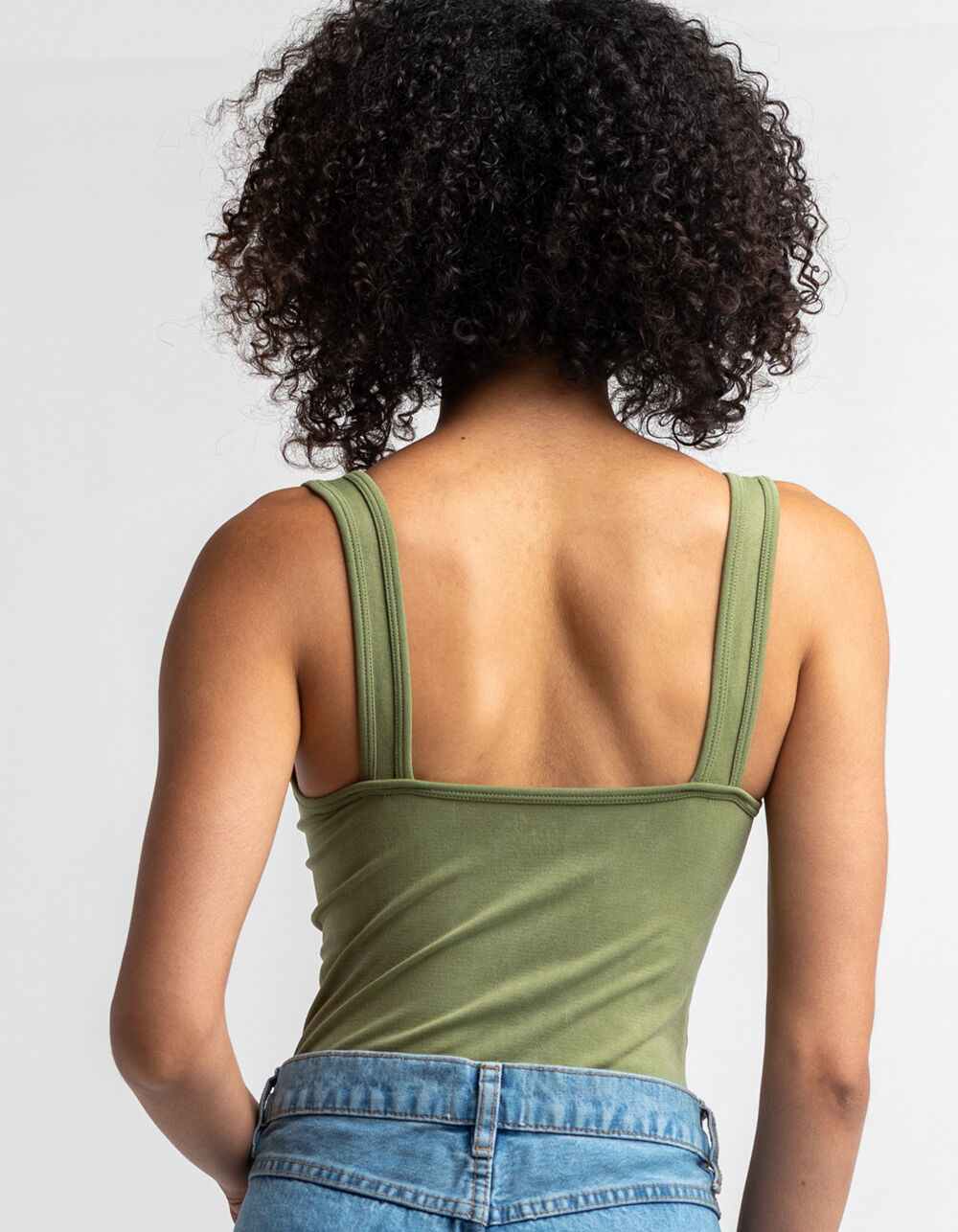 FREE PEOPLE Washed Seamless Army Bodysuit