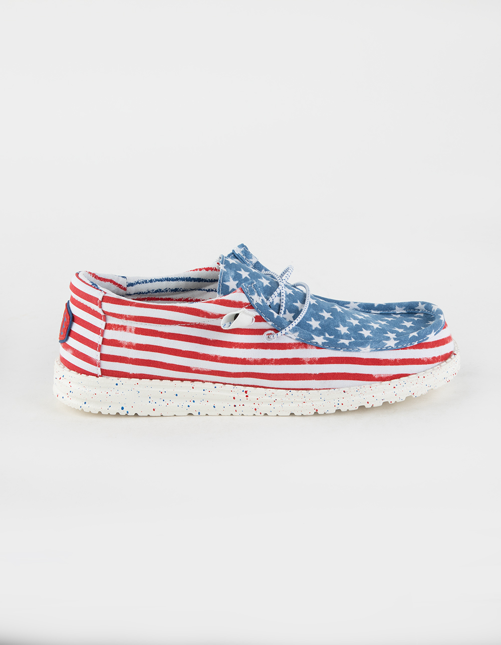 HEY DUDE Wally Patriotic Mens Shoes - RED COMBO | Tillys