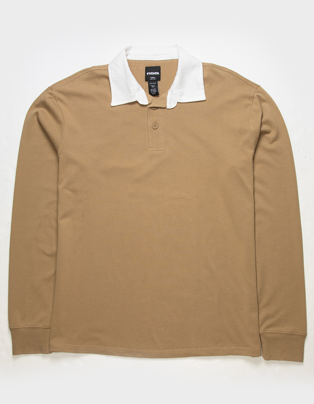 RSQ Mens Solid Rugby Shirt - KHAKI | Tillys