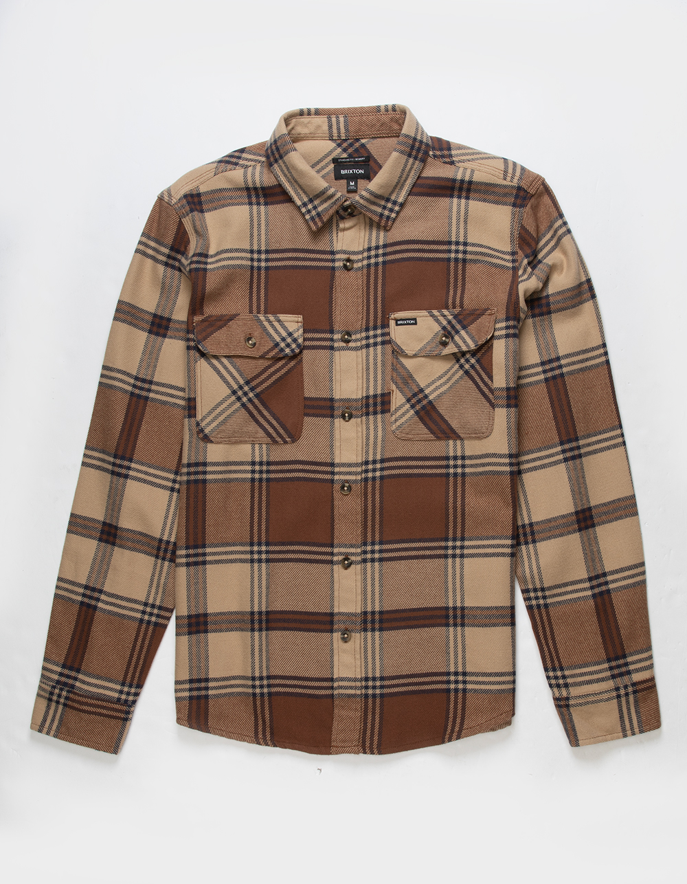 BRIXTON Bowery Mens Flannel - BROWN | Tillys