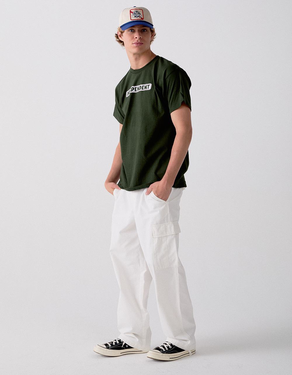 RSQ Mens Loose Cargo Pants - SAND