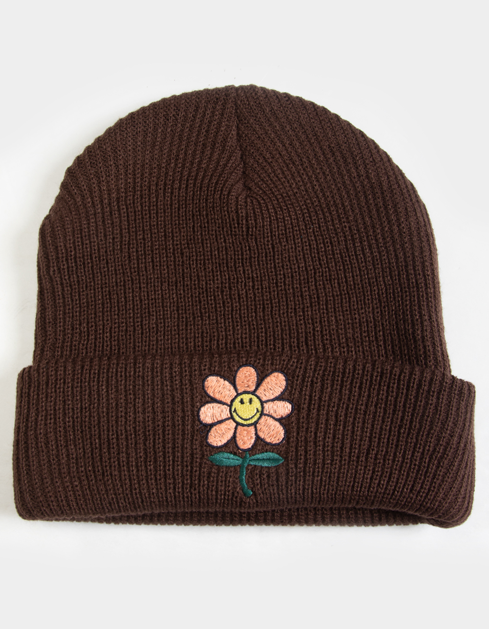 RSQ x Smiley Flower Womens Beanie - BROWN | Tillys