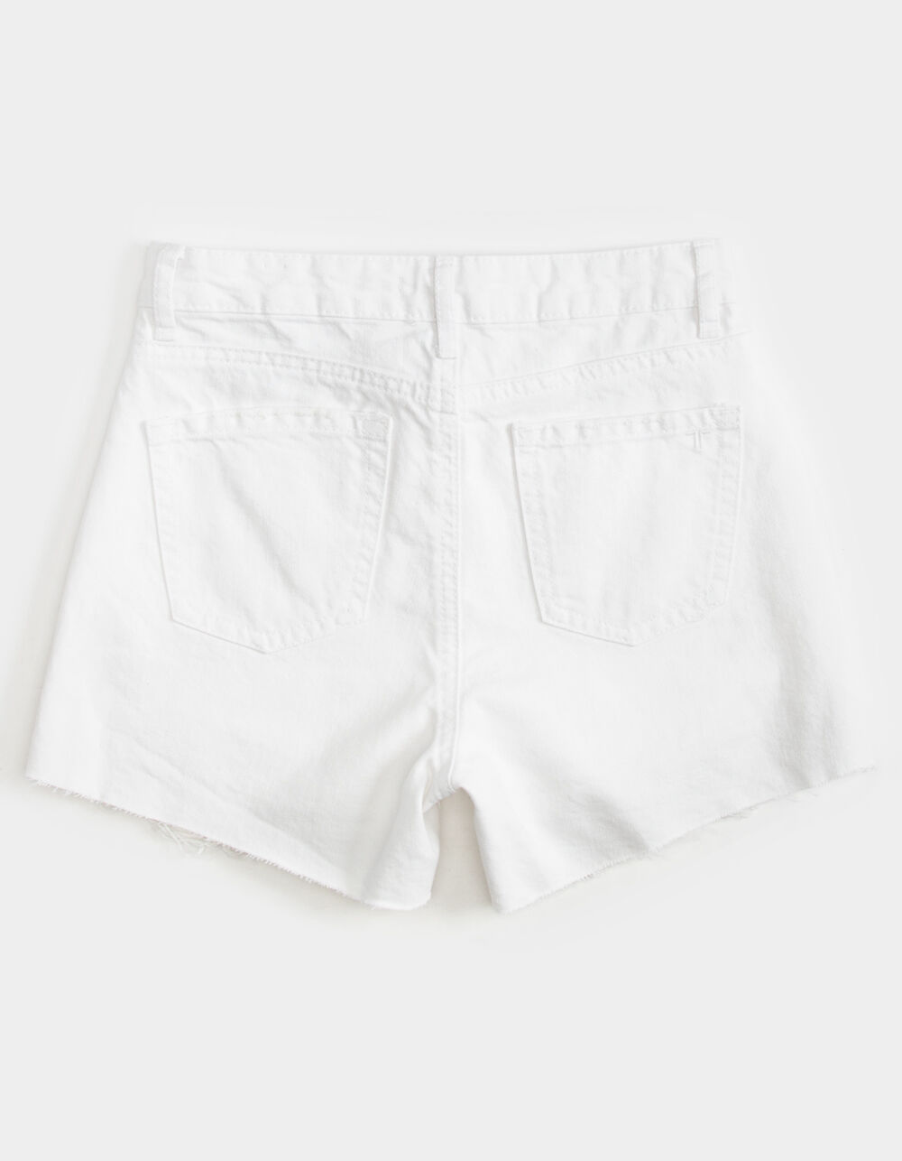 TRACTR High Waist Girls Destructed Shorts - WHITE | Tillys