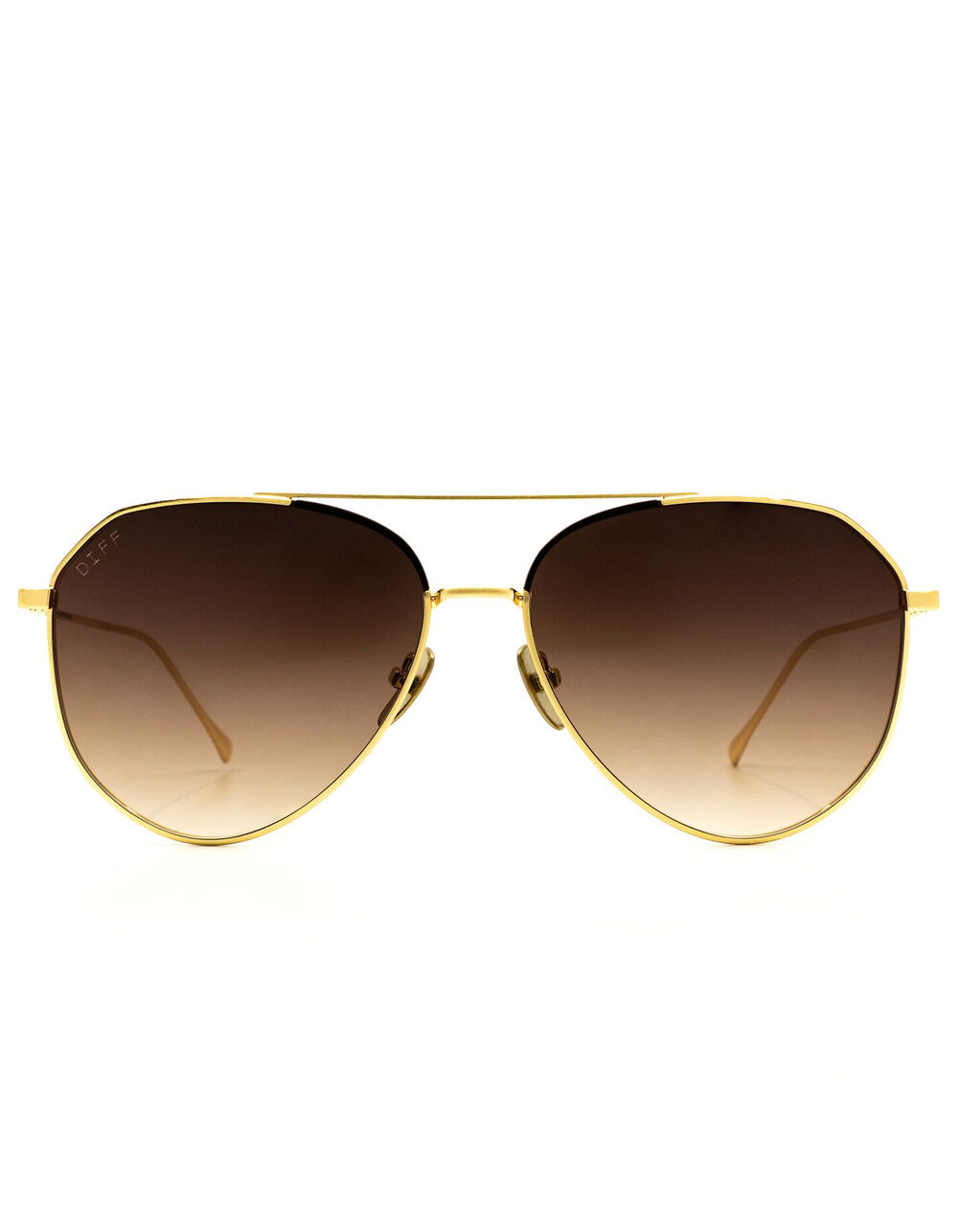 DIFF EYEWEAR Brooks Gold & Brown Gradient Sunglasses - GOLD | Tillys