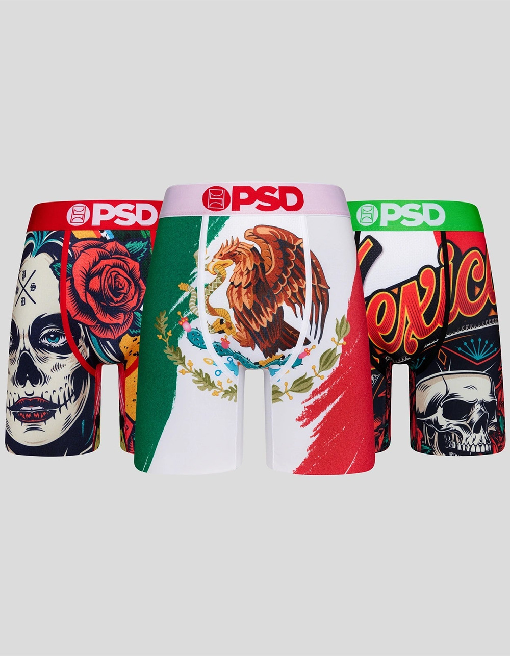 PSD Mexico 3 Pack Mens Boxer Briefs