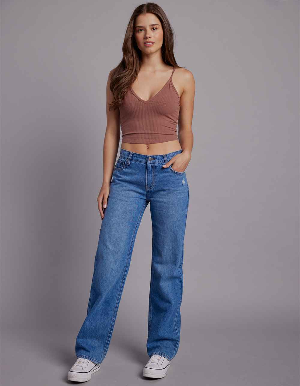 RSQ Womens Low Rise Straight Leg Jeans - MEDIUM WASH | Tillys